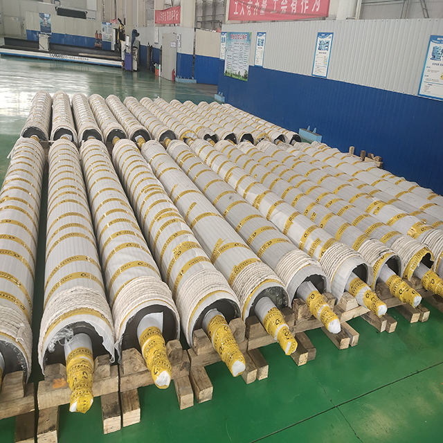 Rolo de transporte de papel personalizado com revestimento cerâmico resistente ao desgaste 